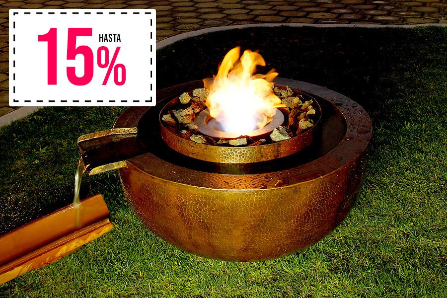 Chimenea Aqua Koppar de etanol