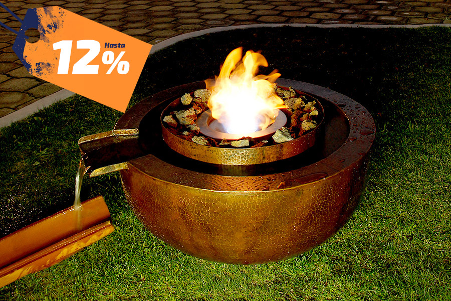Chimenea Aqua Koppar de etanol