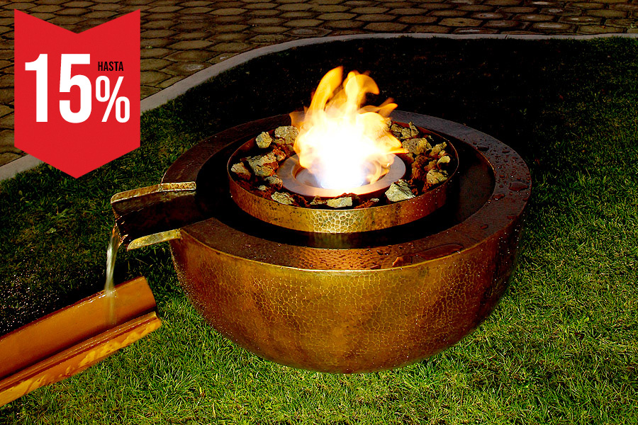 Chimenea Aqua Koppar de etanol