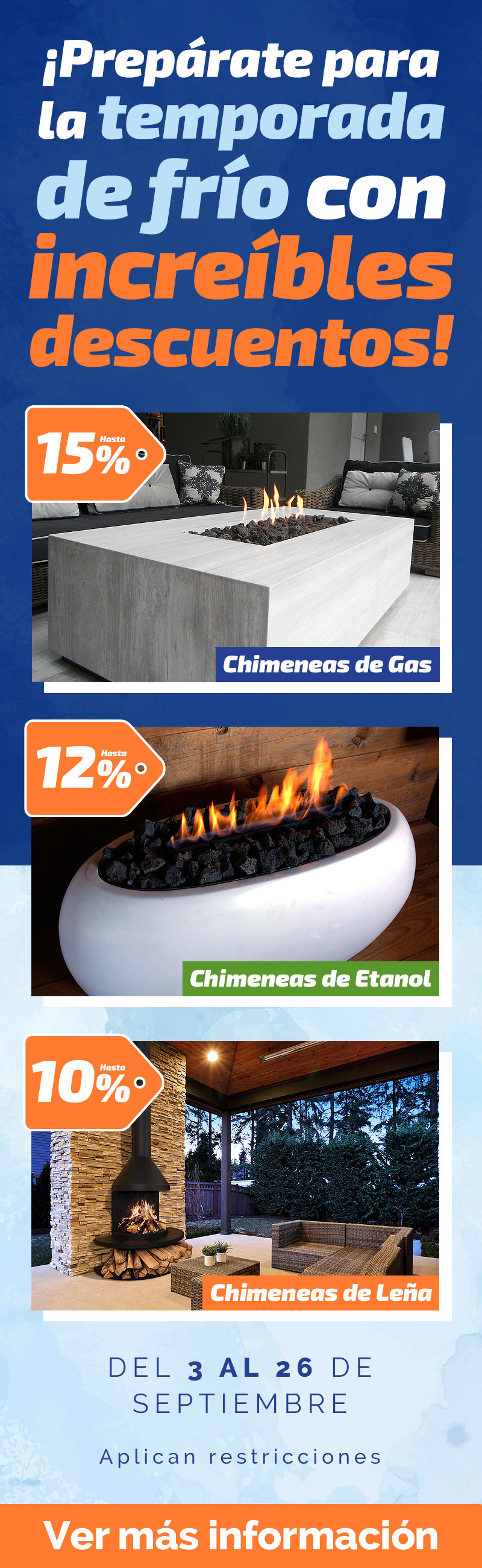 Chimeneas | Chimeneas de Gas | Chimeneas de Etanol | Chimeneas Esqueda